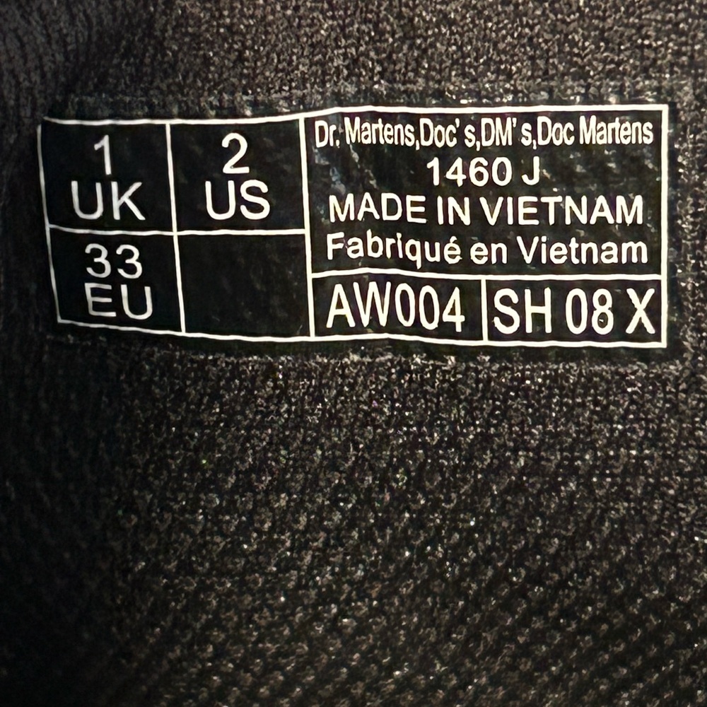 Dr Doc Martens 1460 J Pink Leopard Hydro Leather Combat Boots Youth Girls Size 2 - Picture 9 of 10